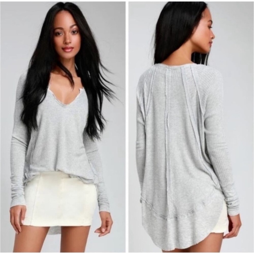 WE THE FREE by Free People Catalina Thermal Waffle Knit Long‎ Sleeve scoop Neck